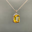 14K GOLD 10.00 CTW NATURAL CITRINE & DIAMOND PENDANT( WITHOUT CHAIN )