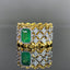 14K GOLD 1.24 CTW NATURAL EMERALD & DIAMOND RING