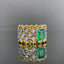 14K GOLD 1.24 CTW NATURAL EMERALD & DIAMOND RING