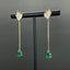 14K GOLD 1.48 CTW VIVID GREEN NATURAL EMERALD & DIAMOND EARRINGS
