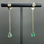 14K GOLD 1.48 CTW VIVID GREEN NATURAL EMERALD & DIAMOND EARRINGS