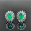 14K GOLD 1.62 CTW NATURAL EMERALD & DIAMOND EARRINGS