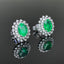 14K GOLD 1.62 CTW NATURAL EMERALD & DIAMOND EARRINGS