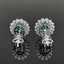 14K GOLD 1.62 CTW NATURAL EMERALD & DIAMOND EARRINGS