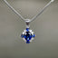 14K GOLD 1.18 CTW NATURAL SAPPHIRE & DIAMOND PENDANT( WITHOUT CHAIN )