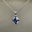 14K GOLD 1.18 CTW NATURAL SAPPHIRE & DIAMOND PENDANT( WITHOUT CHAIN )