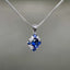 14K GOLD 1.18 CTW NATURAL SAPPHIRE & DIAMOND PENDANT( WITHOUT CHAIN )