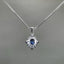 14K GOLD 1.18 CTW NATURAL SAPPHIRE & DIAMOND PENDANT( WITHOUT CHAIN )