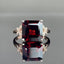 14K GOLD 5.09 CTW NATURAL GARNET & DIAMOND RING