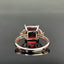 14K GOLD 5.09 CTW NATURAL GARNET & DIAMOND RING