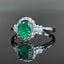 14K GOLD 1.50 CTW NATURAL EMERALD & DIAMOND RING