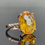 14K GOLD 6.52 CTW NATURAL CITRINE & DIAMOND RING