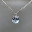 14K GOLD 2.05 CT NATURAL AQUAMARINE & SAPPHIRE NECKLACE