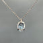 14K GOLD 2.05 CT NATURAL AQUAMARINE & SAPPHIRE NECKLACE