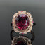 14K GOLD 4.00 CTW NATURAL TOURMALINE & DIAMOND RING
