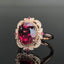 14K GOLD 4.00 CTW NATURAL TOURMALINE & DIAMOND RING