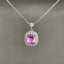 14K GOLD 1.5 CTW NATURAL PADPARADSCHA SAPPHIRE & DIAMOND PENDANT( WITHOUT CHAIN )