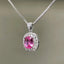 14K GOLD 1.5 CTW NATURAL PADPARADSCHA SAPPHIRE & DIAMOND PENDANT( WITHOUT CHAIN )