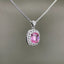 14K GOLD 1.5 CTW NATURAL PADPARADSCHA SAPPHIRE & DIAMOND PENDANT( WITHOUT CHAIN )