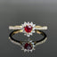 14K GOLD 0.45 CTW NATURAL RUBY & DIAMOND RING