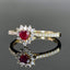 14K GOLD 0.45 CTW NATURAL RUBY & DIAMOND RING