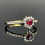 14K GOLD 0.45 CTW NATURAL RUBY & DIAMOND RING