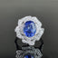 14K GOLD 4.2 CTW NATURAL SAPPHIRE & DIAMOND & FLOWERS RING/PENDANT( WITHOUT CHAIN )