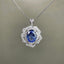 14K GOLD 4.2 CTW NATURAL SAPPHIRE & DIAMOND & FLOWERS RING/PENDANT( WITHOUT CHAIN )