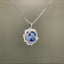14K GOLD 4.2 CTW NATURAL SAPPHIRE & DIAMOND & FLOWERS RING/PENDANT( WITHOUT CHAIN )