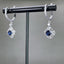 14K GOLD 3.14 CTW NATURAL SAPPHIRE & DIAMOND EARRINGS
