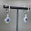 14K GOLD 3.14 CTW NATURAL SAPPHIRE & DIAMOND EARRINGS