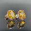 14K GOLD 6.35 CTW NATURAL CITRINE & DIAMOND EARRINGS