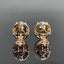 14K GOLD 6.35 CTW NATURAL CITRINE & DIAMOND EARRINGS