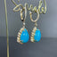 14K GOLD 5.66 CTW NATURAL BLUE TURQUOISE & DIAMOND EARRINGS