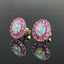 14K GOLD 2.92 CTW NATURAL OPAL & SAPPHIRE EARRINGS