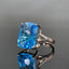 14K GOLD 11.93 CTW NATURAL TOPAZ & DIAMOND RING