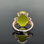 14K GOLD 16.15 CTW NATURAL PREHNITE & RUBY RING