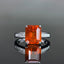 14K GOLD 3.8 CTW NATURAL SPESSARTINE & DIAMOND RING