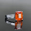 14K GOLD 3.8 CTW NATURAL SPESSARTINE & DIAMOND RING