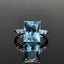 14K GOLD 3.41 CTW NATURAL AQUAMARINE & DIAMOND RING