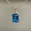 14K GOLD 9.53 CTW NATURAL TOPAZ & DIAMOND PENDANT( WITHOUT CHAIN )