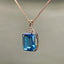 14K GOLD 9.53 CTW NATURAL TOPAZ & DIAMOND PENDANT( WITHOUT CHAIN )