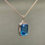 14K GOLD 9.53 CTW NATURAL TOPAZ & DIAMOND PENDANT( WITHOUT CHAIN )