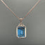 14K GOLD 9.53 CTW NATURAL TOPAZ & DIAMOND PENDANT( WITHOUT CHAIN )