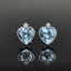 14K GOLD 2.88 CT NATURAL AQUAMARINE & DIAMOND EARRINGS