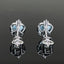 14K GOLD 2.88 CT NATURAL AQUAMARINE & DIAMOND EARRINGS
