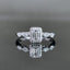 GIA CERTIFIED 14K GOLD 0.78 CTW NATURAL F VS2 EMERALD DIAMOND RING