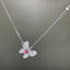 14K GOLD 0.39 CTW NATURAL PINK DIAMOND & DIAMOND & BUTTERFLY NECKLACE