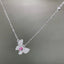 14K GOLD 0.39 CTW NATURAL PINK DIAMOND & DIAMOND & BUTTERFLY NECKLACE