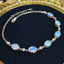 14K GOLD 2.75 CTW NATURAL OPAL & DIAMOND BRACELET